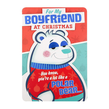 Boyfriend Christmas Card "Nice to Cuddle" Boyfriend Christmas Card "Nice to Cuddle"