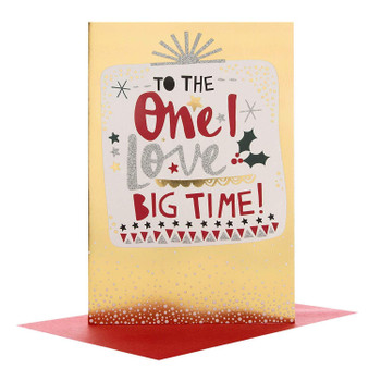 Hallmark One I Love Medium Christmas Card "Big Time"