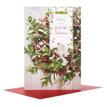 Hallmark Medium "Bright With Happiness" Christmas Card