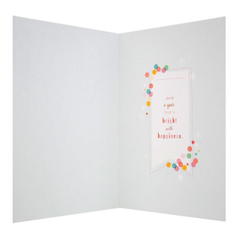 Hallmark Medium "Bright With Happiness" Christmas Card