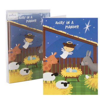 Hallmark Christmas Charity Card Pack "Away In A Manger" Pack of 8