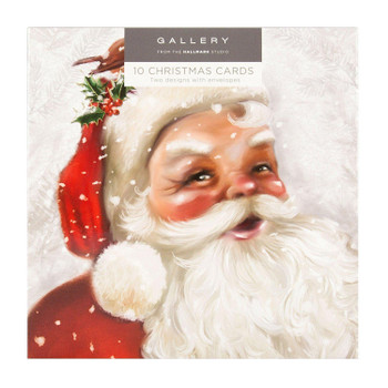 Hallmark Christmas Gallery Card Pack "Santa & Snow" Pack of 10