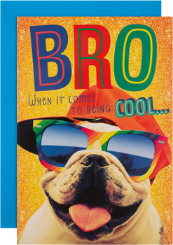 Bro Birthday Card 'Cool' with Foil Finish