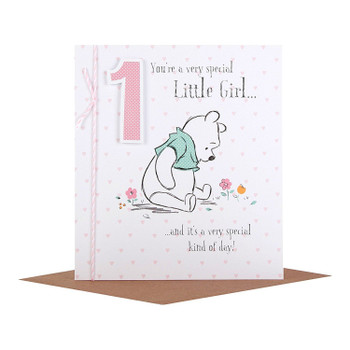 Hallmark Disney Baby Winnie The Pooh 1st Birthday Card "1" Small