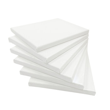 Pack of 5 Stretched Mini Canvas Wooden Frames 280gsm 18x24cm by Janrax Pack of 5 Stretched Mini Canvas Wooden Frames 280gsm 18x24cm by Janrax