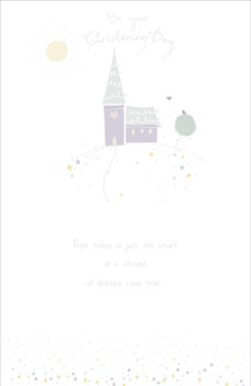 On Your Christening Day Card Church Blessings Greeting Card
