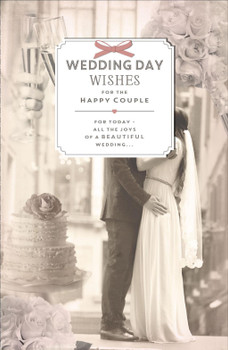 Charming Couple On Wedding Day Luxury Nice Verse Greeting Card