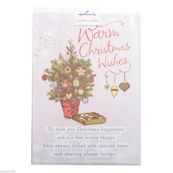 Hallmark Traditional Slim Charity Range of Christmas Xmas 8 Card Pack Cello Wrap