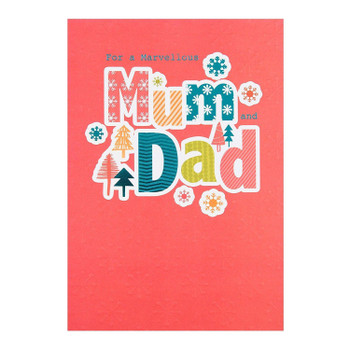 Hallmark Medium Mum and Dad "Marvellous" Christmas Card