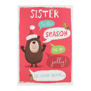 Hallmark Medium Sister "Merry Crimbo" Christmas Card