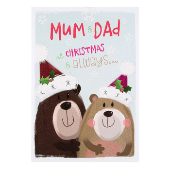 Hallmark Mum and Dad Christmas Card 'Grrrateful' Medium