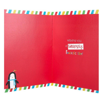 Hallmark Open Christmas Card 'Holly Jolly' foil finish Medium Hallmark Open Christmas Card 'Holly Jolly' foil finish Medium