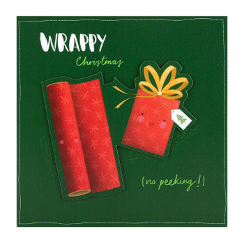 Hallmark Christmas Card 'Wrappy Christmas' Small Square