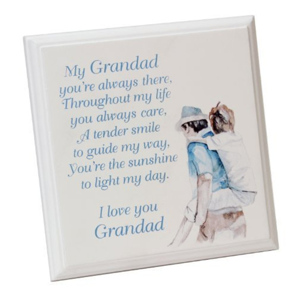 Grandad MDF freestanding plaque with verse by Jennifer Rose