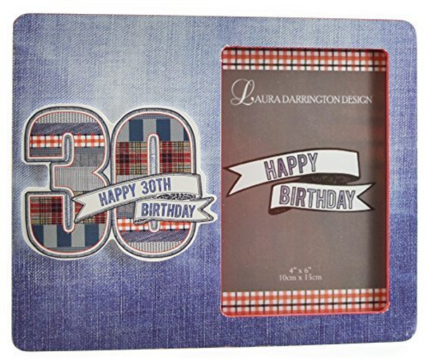 Laura Darrington Denim Collection Wooden Picture Frame 30th Birthday 