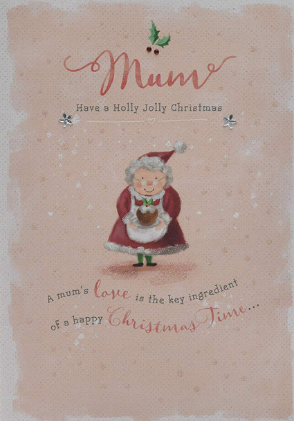 Holly Jolly Mum Christmas Card 