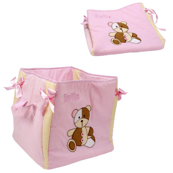 Baby or Kids Toy Bag Pink Teddy