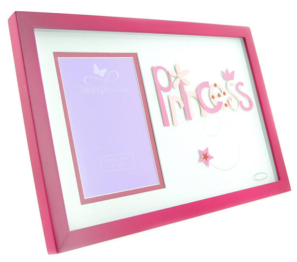 More Than Words 3D Letter 6" x 4" Photo Frame "Princess"