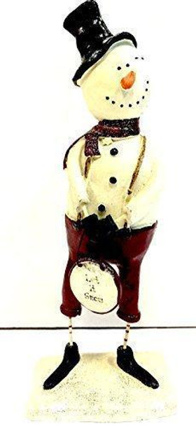 Merry & Bright Christmas Snowman 'Let It Snow' Statue Ornament