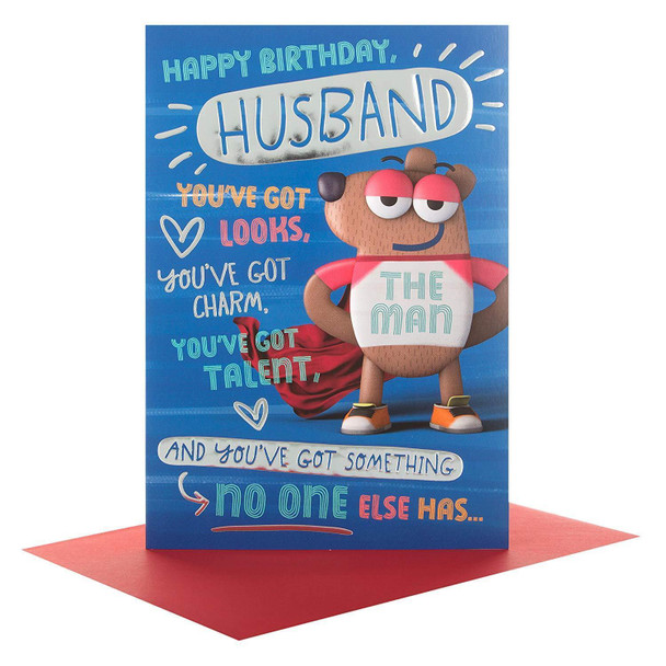 Husband Birthday Card with Foil Finish