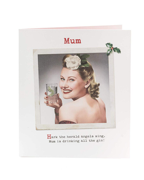 Funny Mum Vintage Christmas Card