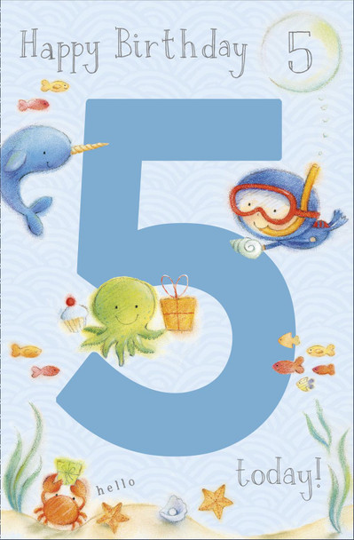 Age 5th Birthday Card Under The Sea from The Thinking of You Range