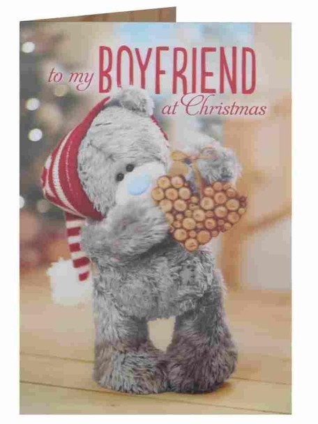 Me To You Tatty Teddy 3D Holographic Christmas Card Boyfriend