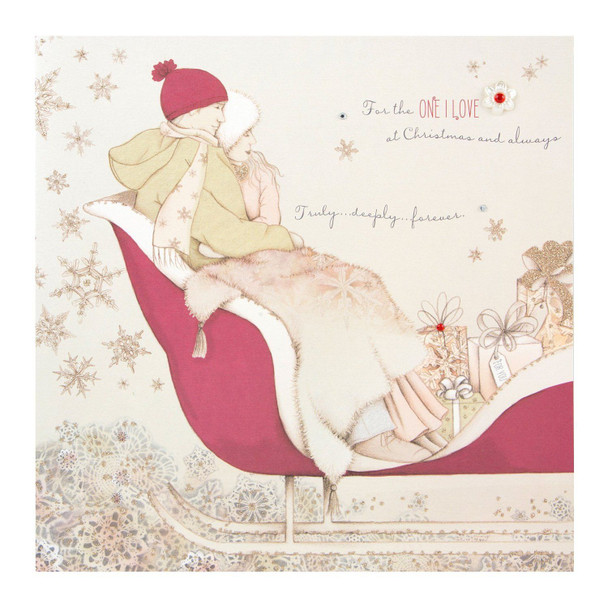 Hallmark Christmas Card 'Truly Deeply Forever'  Medium Square