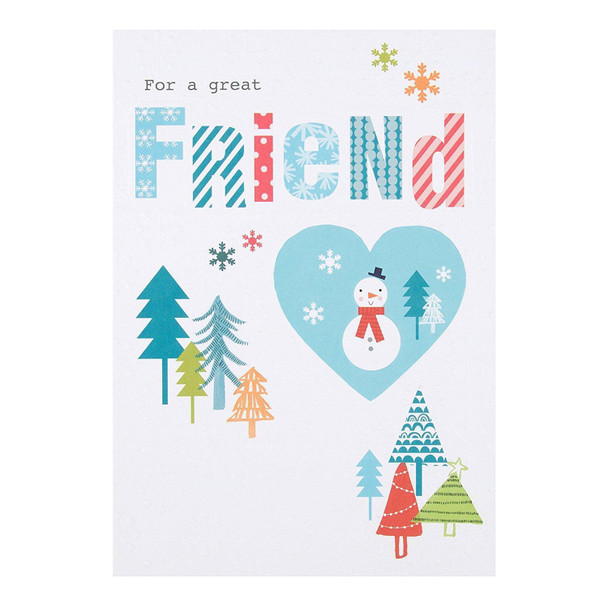 Hallmark Friend Christmas Card 'Very Happy' Medium