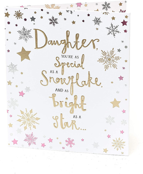 Daughter Christmas Greeting Card Embellished Special Xmas Card
