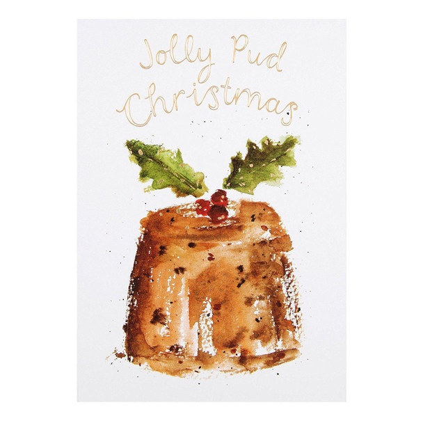 Hallmark Christmas Card ' Jolly Pud' Medium