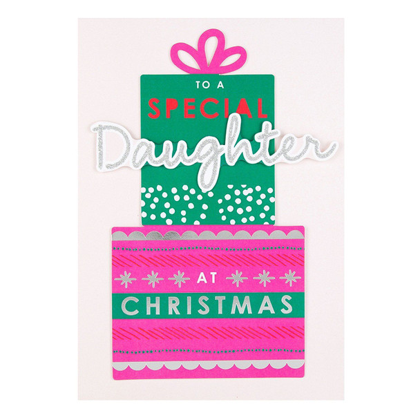 Hallmark Daughter Christmas Card 'Merriest Christmas' Medium