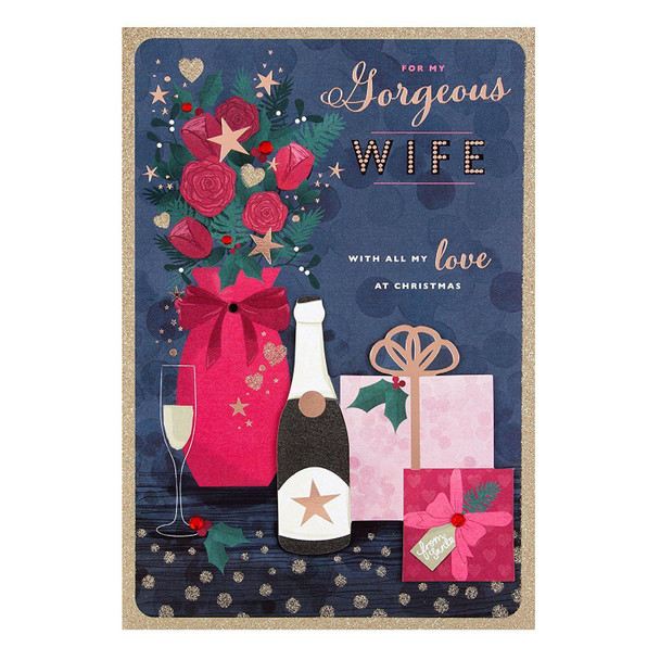 Hallmark Wife Christmas Card 'Happiness'  Large