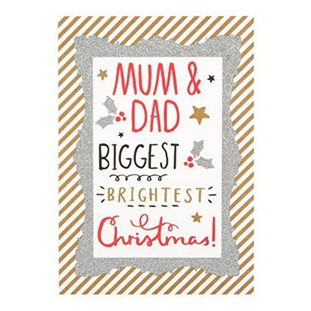 Hallmark Christmas Card To Mum & Dad 'Biggest and Brightest' Medium