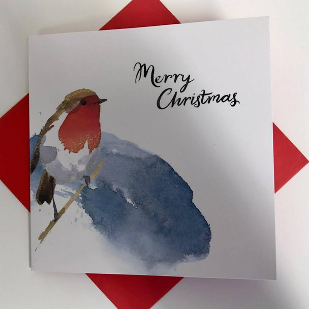 Merry Christmas Robbin Hallmark Greeting Card  Square