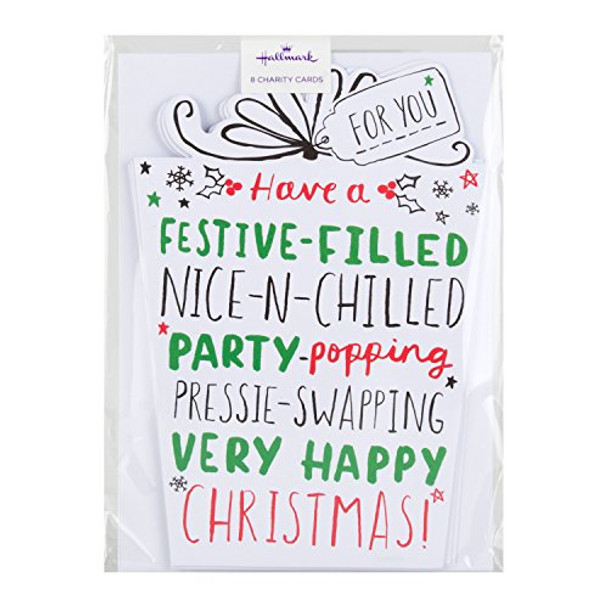 Hallmark Charity Christmas Card Pack 'Festive Filled' 8 Cards, 1 Design