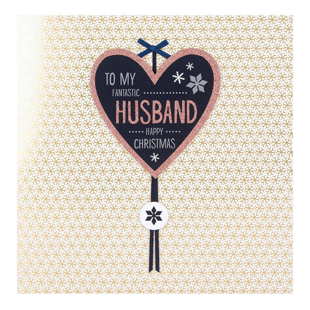 Hallmark Husband Christmas Card 'Good Times'  Medium Square