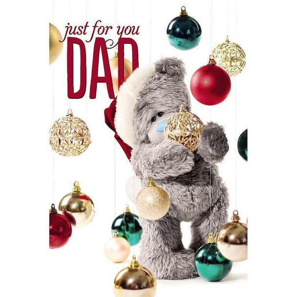 3D Holographic Just For You Dad Me to You Bear Tatty Teddy Christmas Card