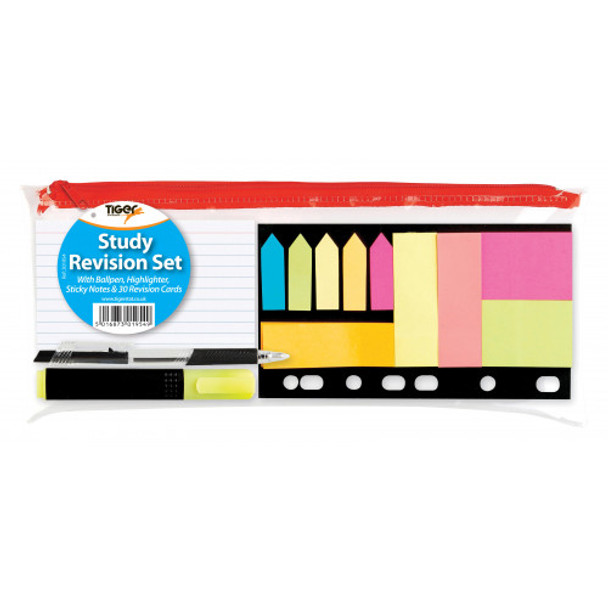 Study Revision Stationery Set in Pencil Case