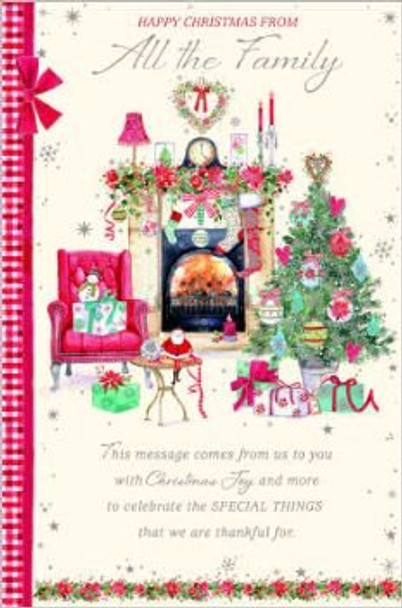 From All The Family Nice Verse Traditional Foil Christmas Greeting Card