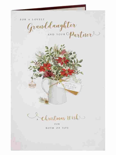 Granddaughter & Partner A Christmas Wish Christmas Card