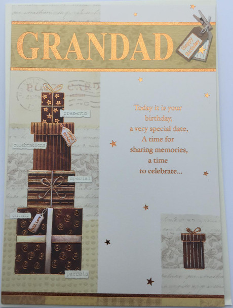 GRANDAD Happy Birthday Birthday Card by Carte Blanche
