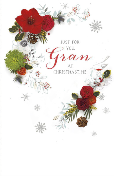 Traditional Wreath Gran Christmas Card