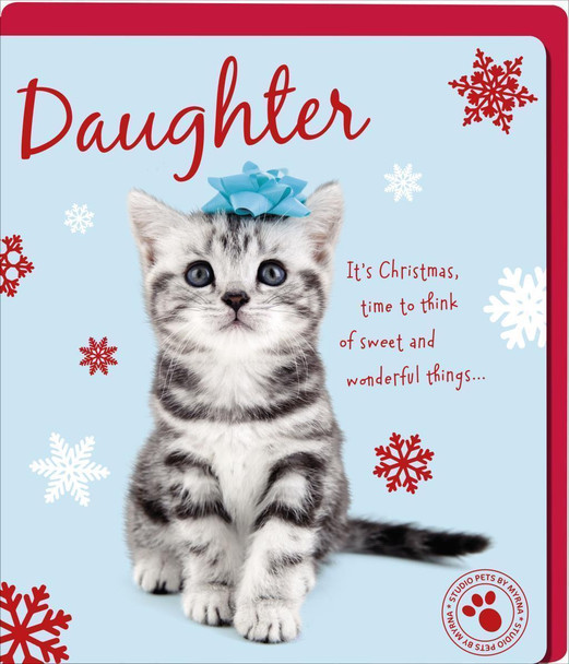 Daughter Greeting Christmas Card Studio Pets By Myrna