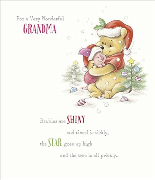 Grandma Disney Winnie The Pooh Christmas Card