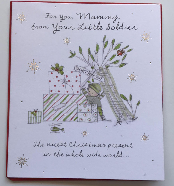 Cute Mummy From Son Little Soldier  Christmas Card
