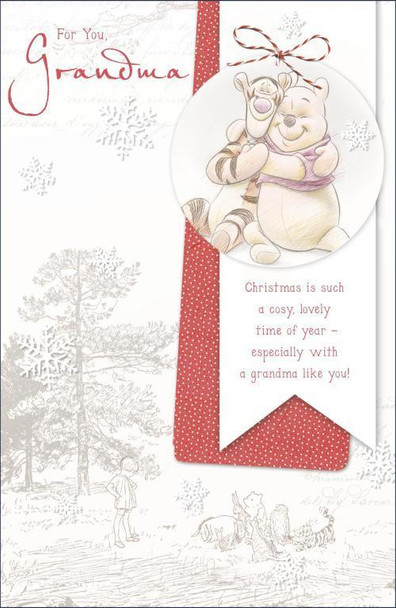 Winnie the pooh for you grandma Christmas card