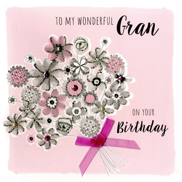 Wonderful Gran Birthday Greeting Card Hand-Finished Notting Hill Cards