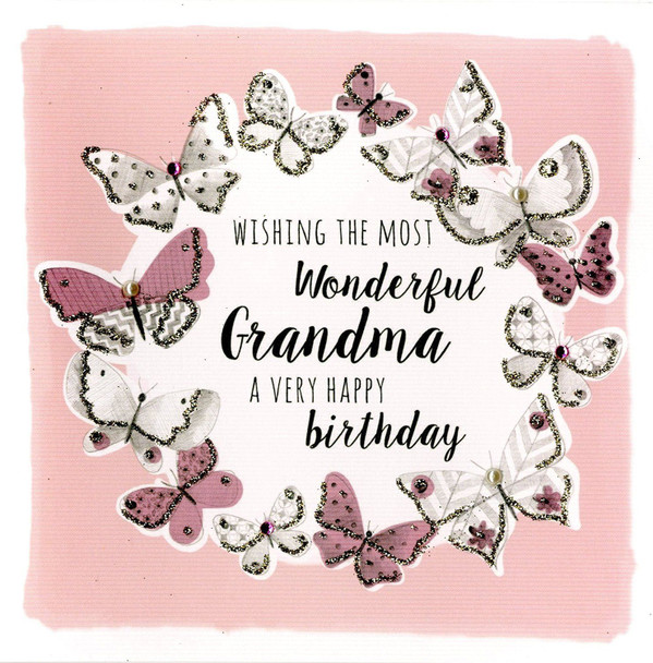 Wonderfu Grandma Birthday Greeting Card Hand-Finished Notting Hill Cards