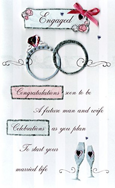 Embellished Engagement Greeting Card Second Nature Poem Corner Cards